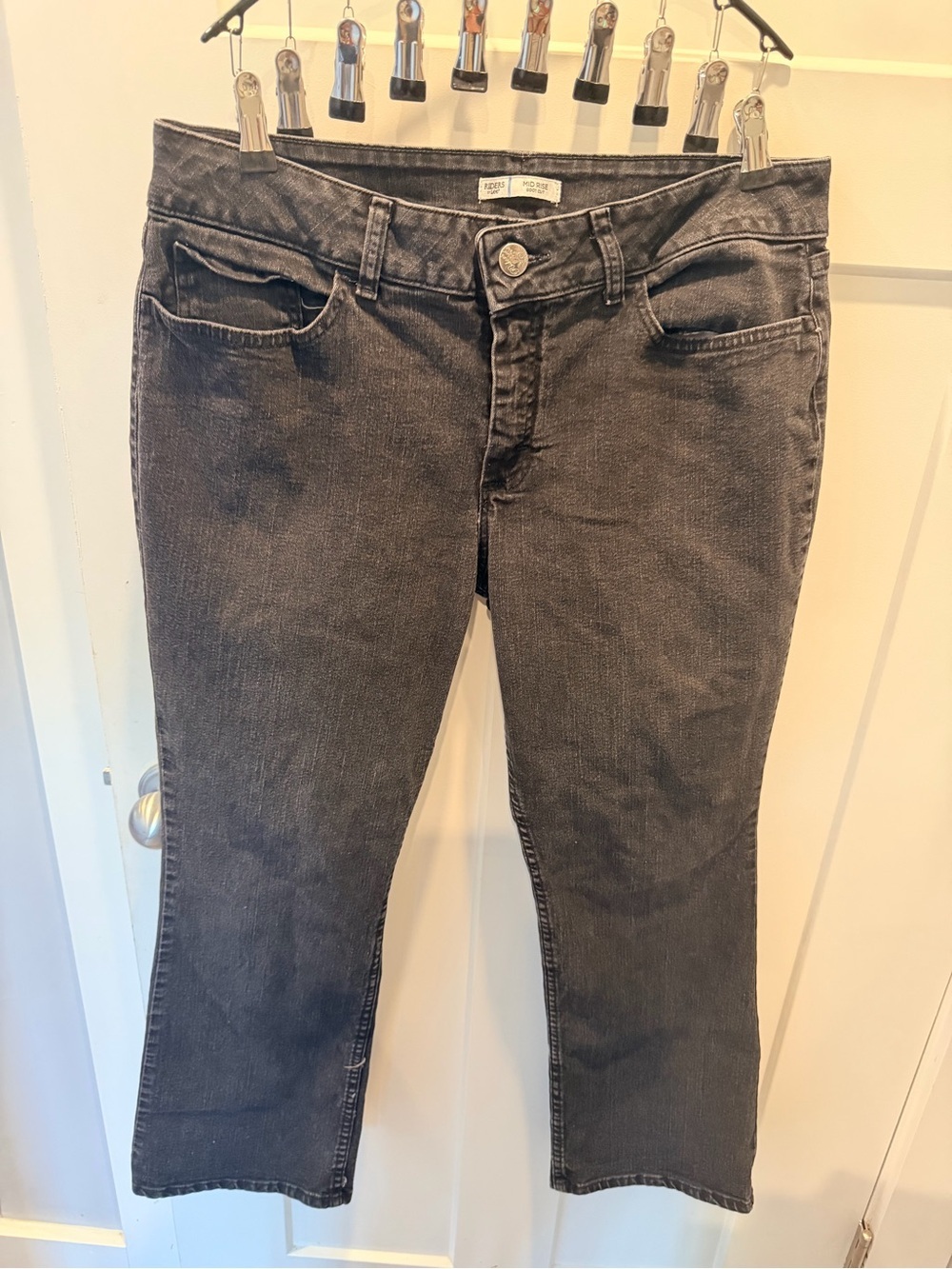 Riders By Lee Mid Rise Bootcut Black Stretch Jeans Women’s 16P Petite